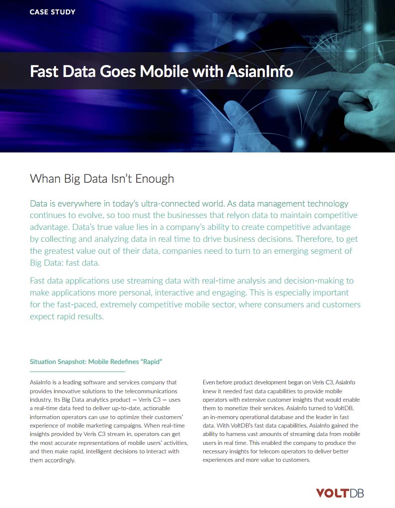 Volt Active Data AsiaInfo Case Study